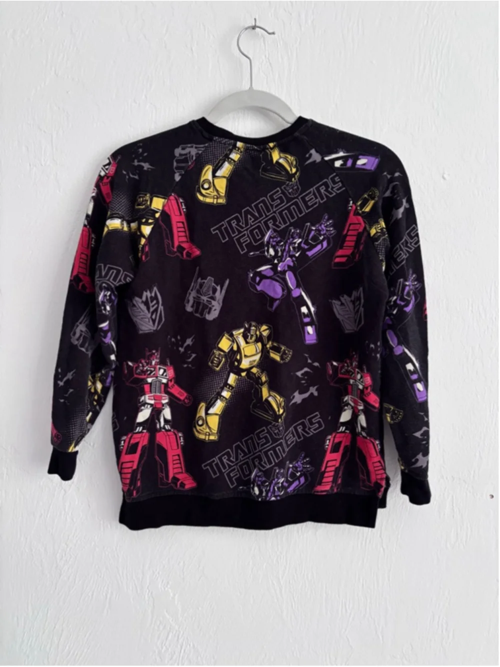 Boys BUMS & ROSES Transformers Sweatshirt Size 12 Black Red Bamboo Cotton